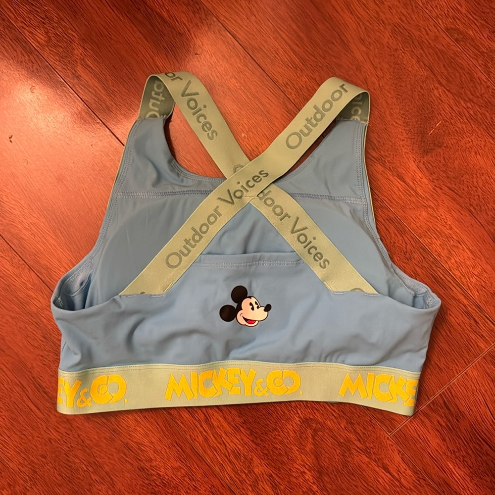 Outdoor Voices x Disney Mickey Mouse Criss Cross Back Sports Bra